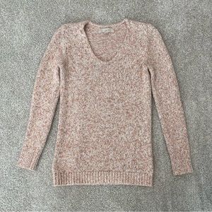 LOFT Multi-Colored V-Neck Sweater Size S